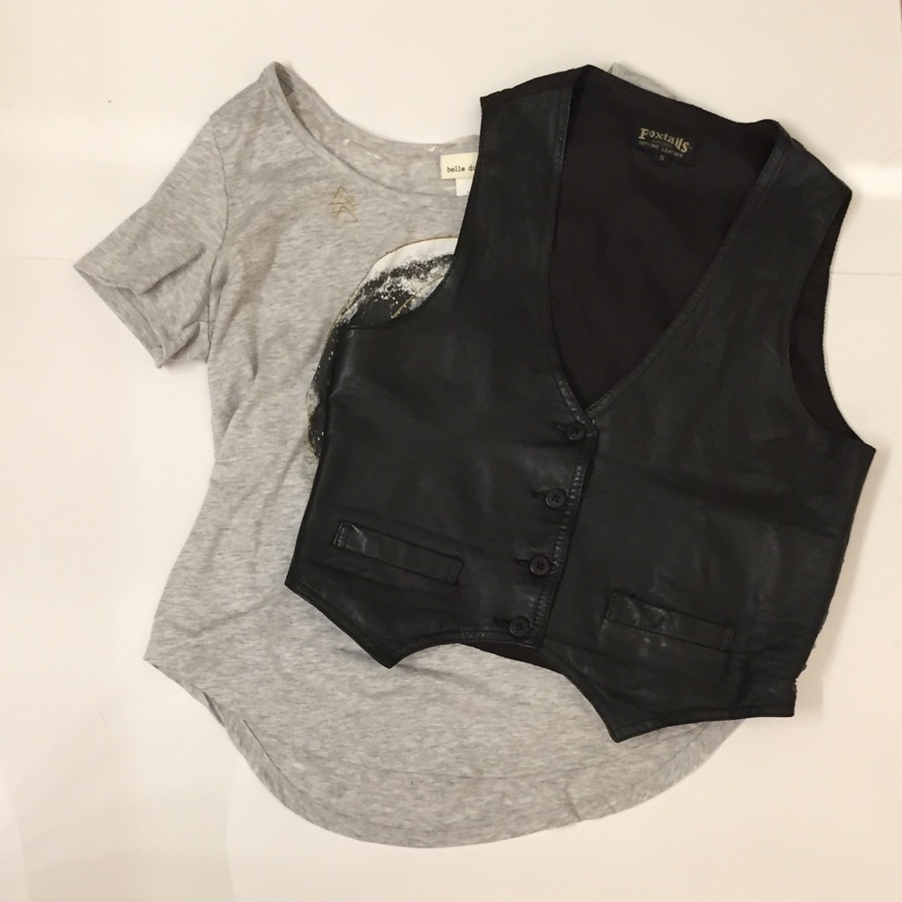 Authentic Leather Black Vest